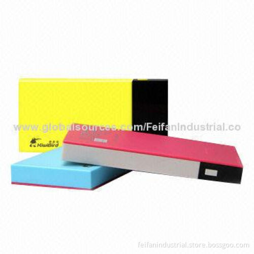 Fashionable portable 12,000mAh dual USB power bank with CE RoHS